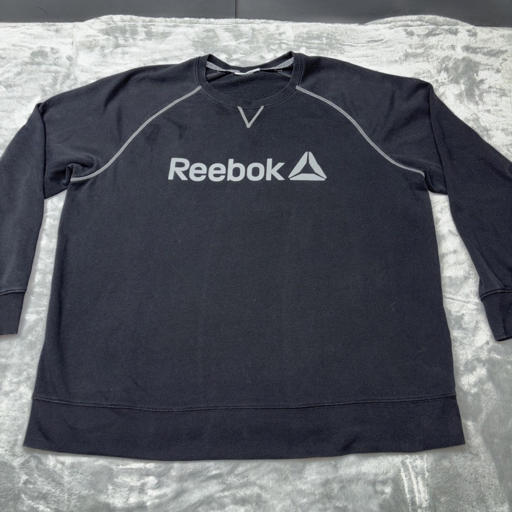 Men's Reebok Cruise Control Crew Pullover in Black 2XL